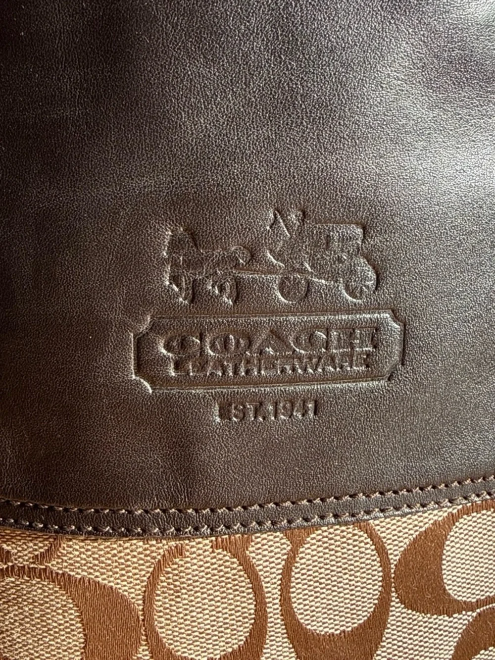 Coach Brown Signature Canvas & Leather Knee Boots